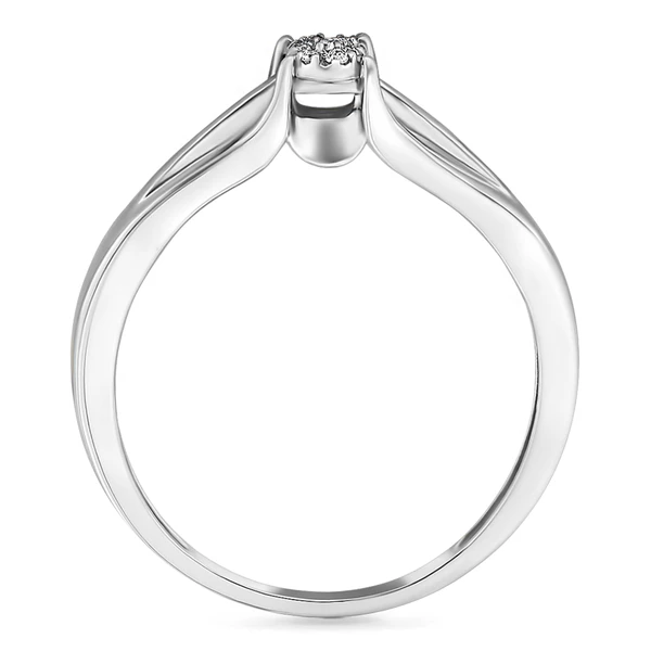 Кольцо с бриллиантом из белого золота 375 пробы 3