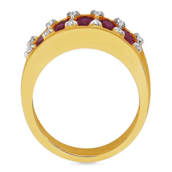 Кольцо с рубином из желтого золота 585 пробы 3