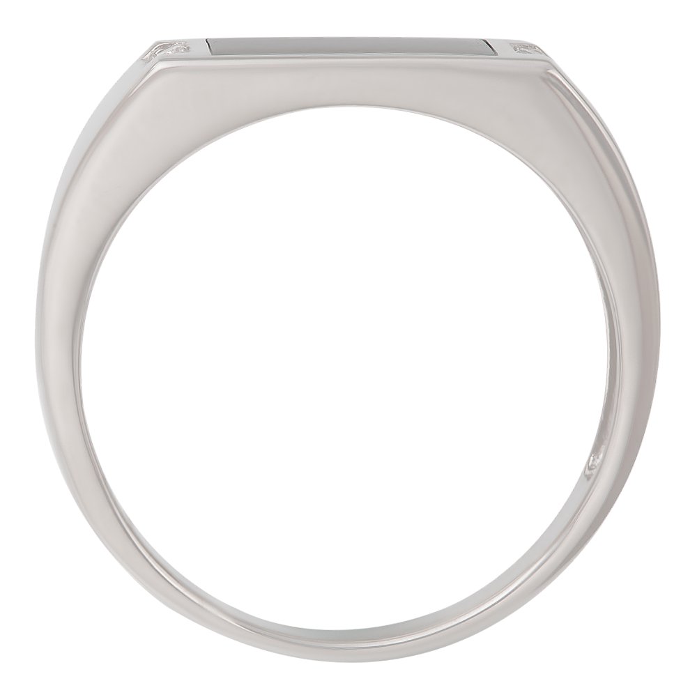 Кольцо с эмалью и фианитом из серебра 925 пробы