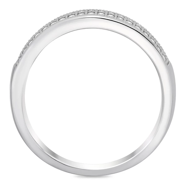 Кольцо с цирконами из серебра 925 пробы 4