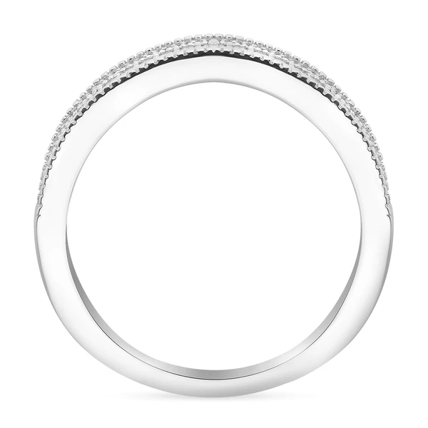 Кольцо с цирконами из серебра 925 пробы 3