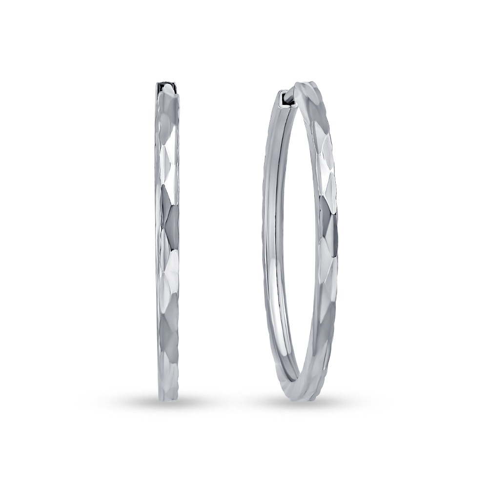 Серьги конго из серебра 925 пробы