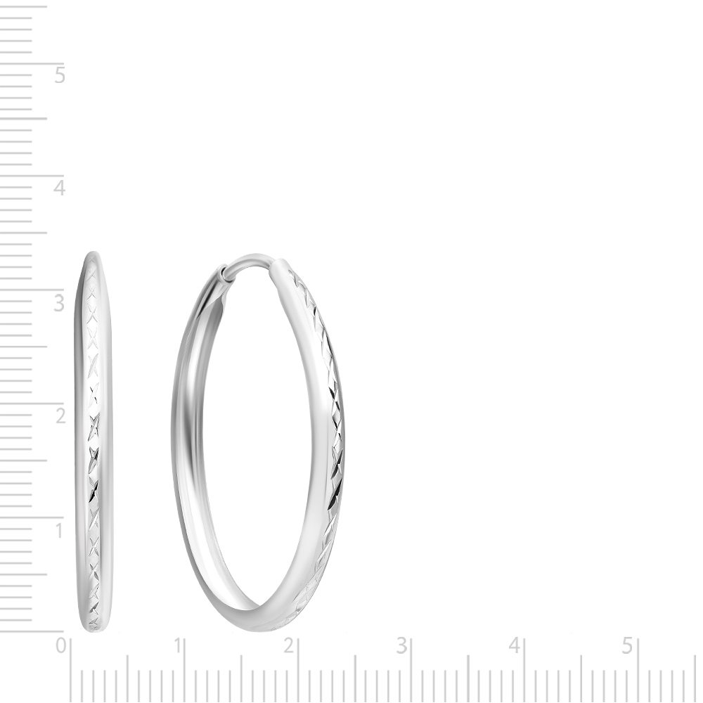 Серьги конго из серебра 925 пробы