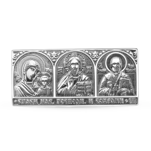 Икона Триптих из серебра 925 пробы