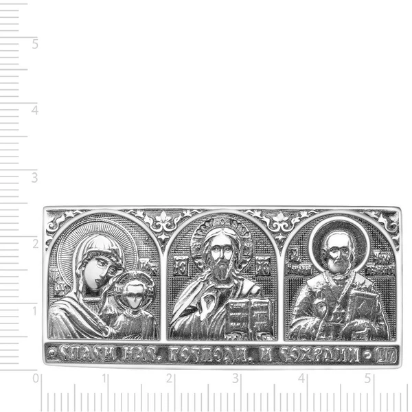 Икона Триптих из серебра 925 пробы 2