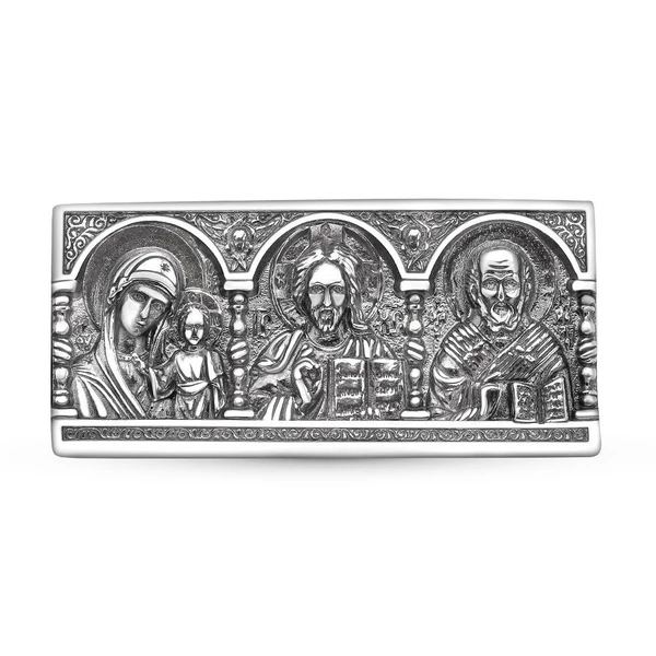 Икона Триптих из серебра 925 пробы 1