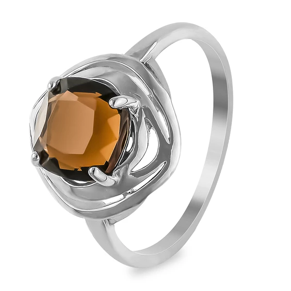 Кольцо с ювелирным кристаллом из серебра 925 пробы 1