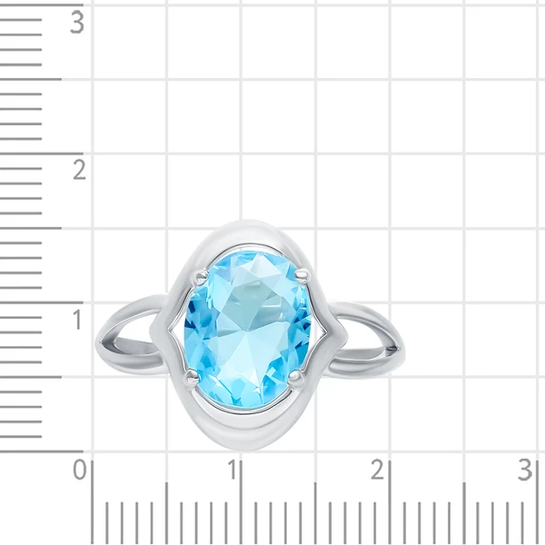 Кольцо с ювелирным кристаллом из серебра 925 пробы