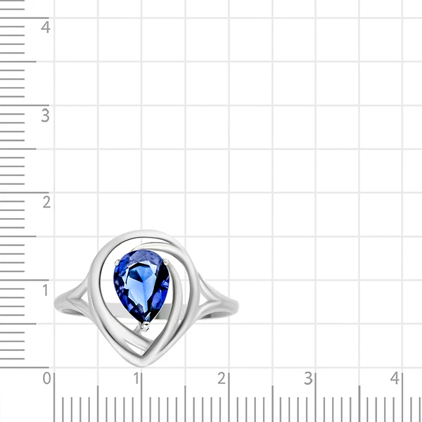 Кольцо с ювелирным кристаллом из серебра 925 пробы 2