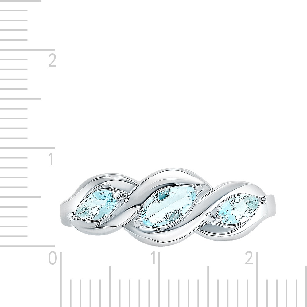 Кольцо с ювелирными кристаллами из серебра 925 пробы