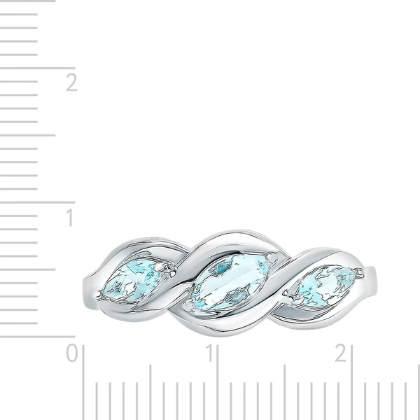 Кольцо с ювелирными кристаллами из серебра 925 пробы 2