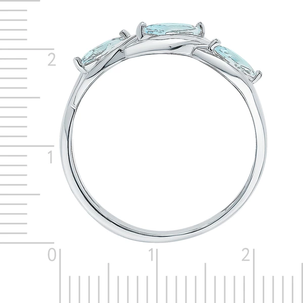 Кольцо с ювелирными кристаллами из серебра 925 пробы 3