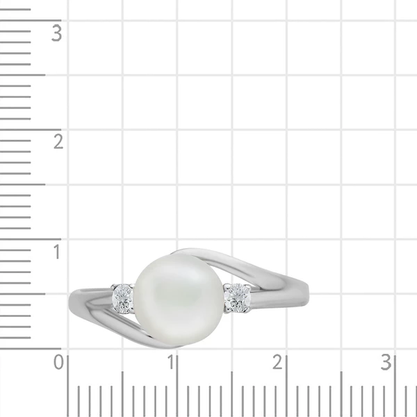 Кольцо с жемчугом из серебра 925 пробы 2