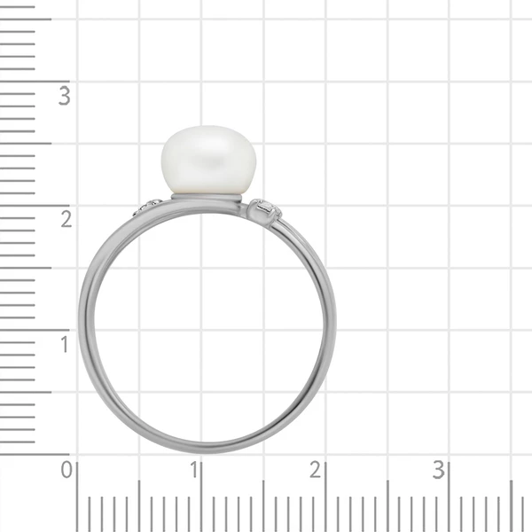 Кольцо с жемчугом из серебра 925 пробы 3