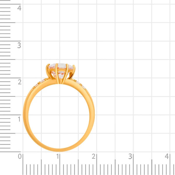 Кольцо с кристаллами сваровски из серебра 925 пробы