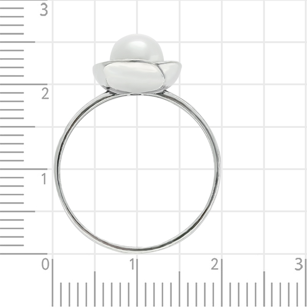 Кольцо с жемчугом из серебра 925 пробы