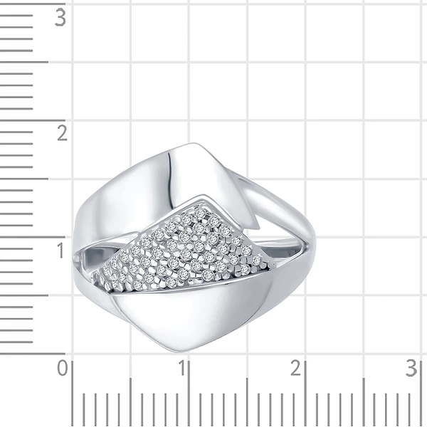 Кольцо с фианитами из серебра 925 пробы 2