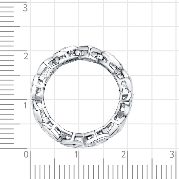 Кольцо с фианитами из серебра 925 пробы 3