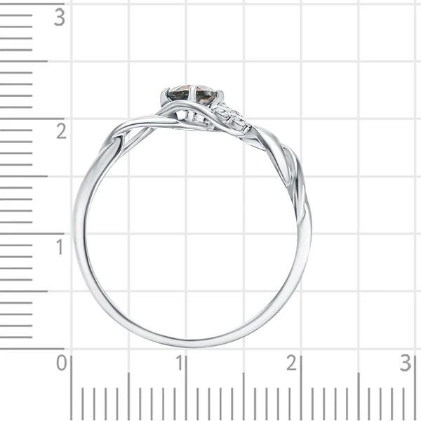 Кольцо с раух-топазами из серебра 925 пробы 3