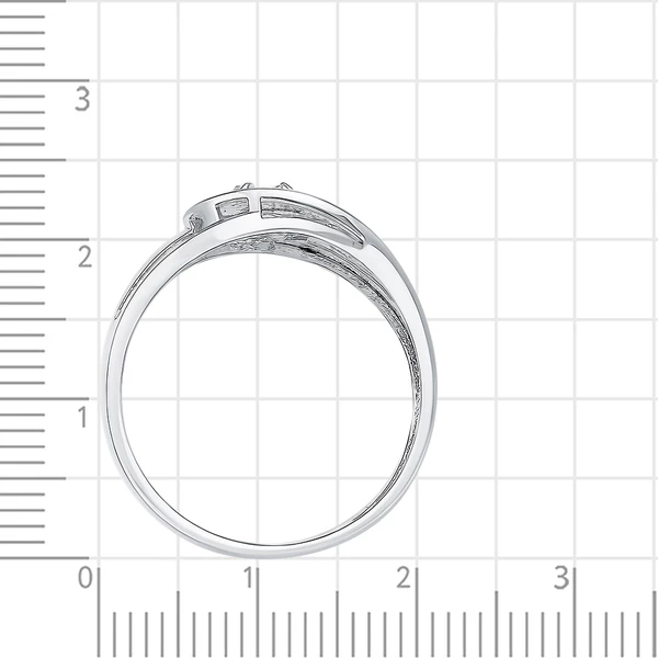 Кольцо с фианитом из серебра 925 пробы 3