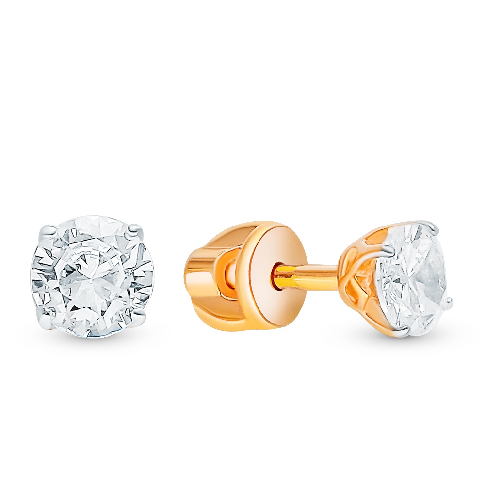 Серьги с фианитами из серебра 925 пробы