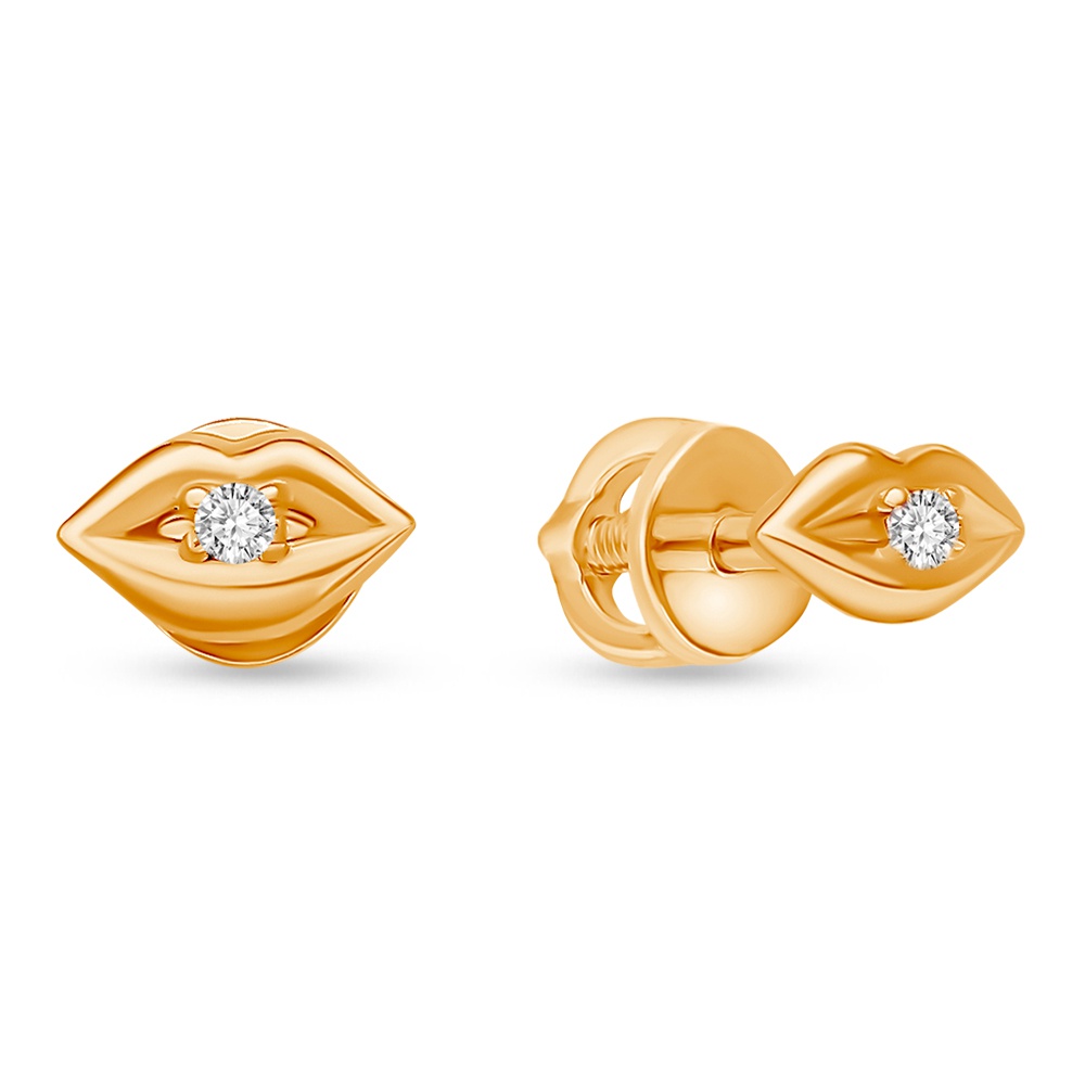 Серьги с фианитами из серебра 925 пробы