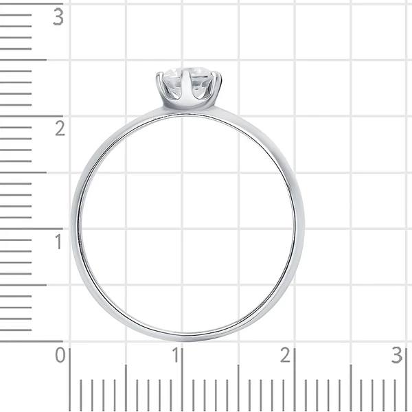 Кольцо с фианитом из серебра 925 пробы 4