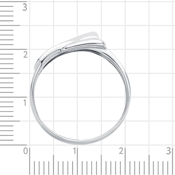 Кольцо с цирконием из серебра 925 пробы