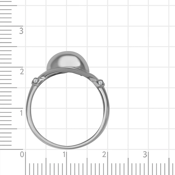 Кольцо с цирконием из серебра 925 пробы