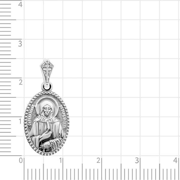 Икона Ксения Блаженная из серебра 925 пробы