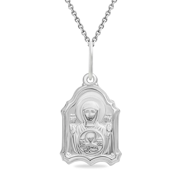 Икона Знамение из серебра 925 пробы