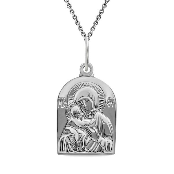 Икона Владимирская из серебра 925 пробы