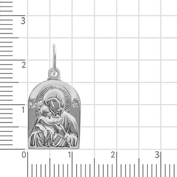 Икона Владимирская из серебра 925 пробы 2