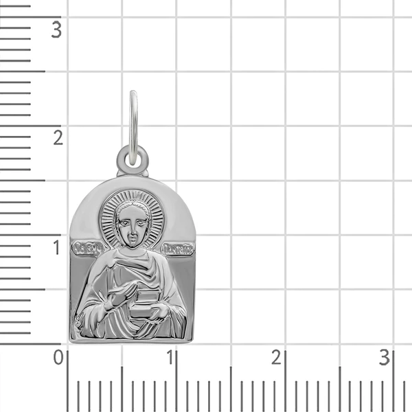 Икона Пантелеймон Целитель из серебра 925 пробы 2