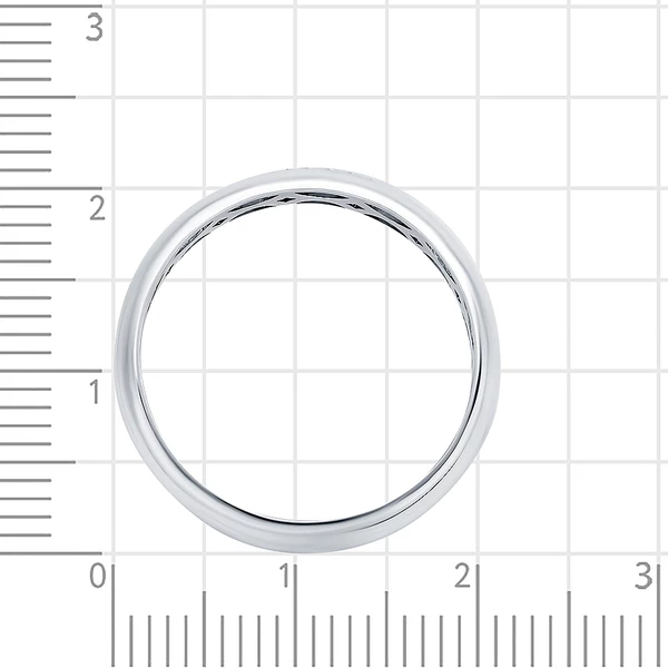 Кольцо обручальное с фианитами из серебра 925 пробы