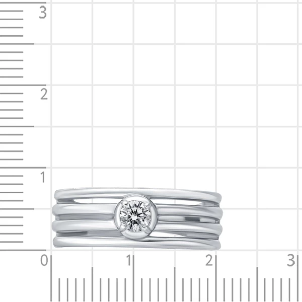 Кольцо с фианитом из серебра 925 пробы