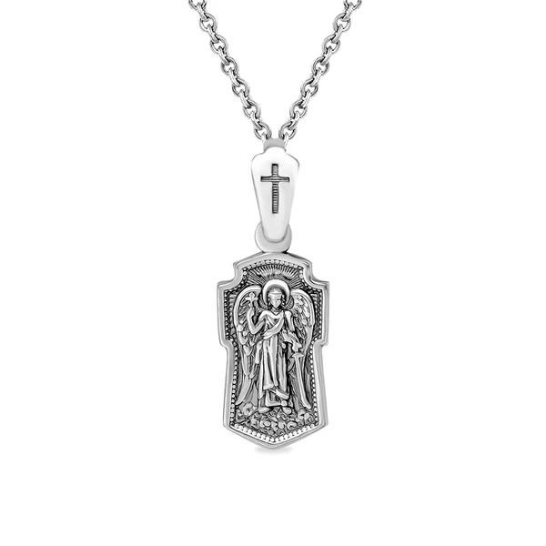 Икона Ангел Хранитель из серебра 925 пробы
