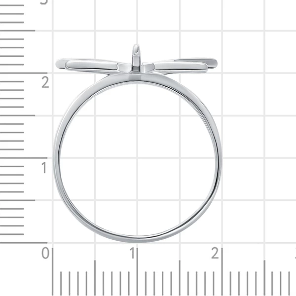 Кольцо  Стрекоза из серебра 925 пробы