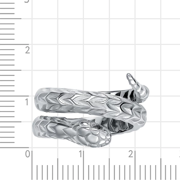 Кольцо  Змея из серебра 925 пробы