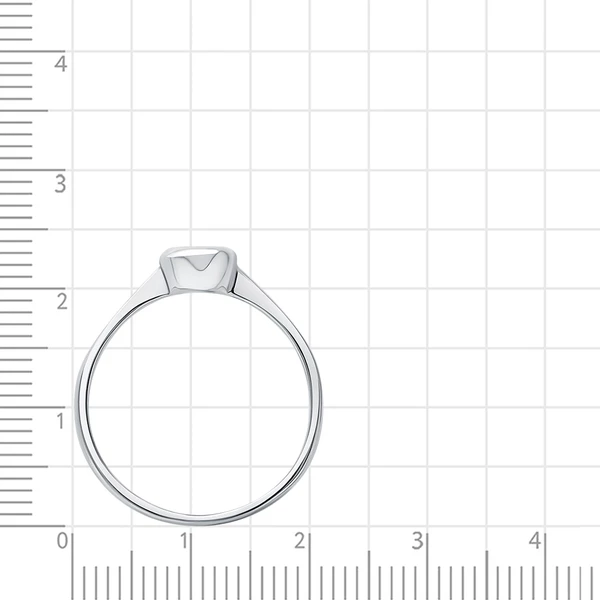 Кольцо с цирконом из серебра 925 пробы