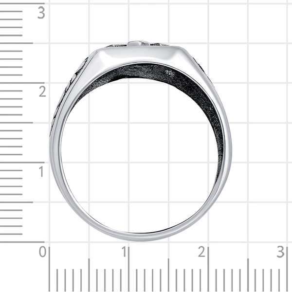 Кольцо с фианитом из серебра 925 пробы 3