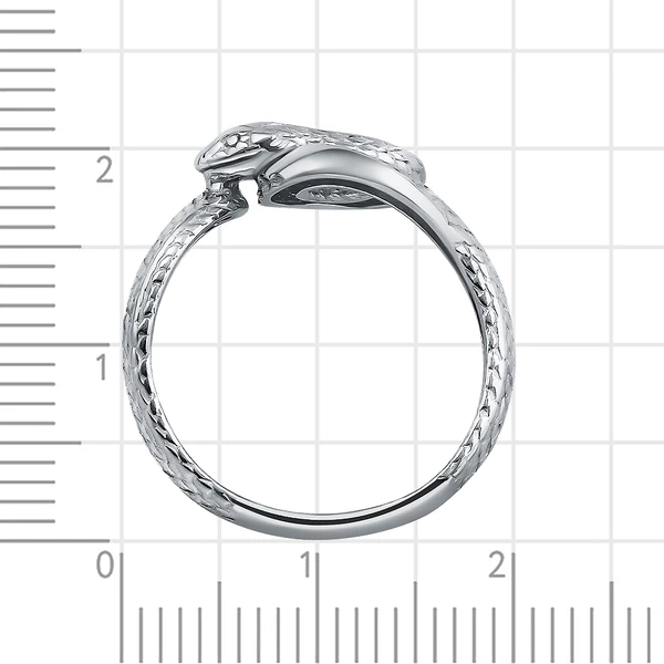 Кольцо  Змея из серебра 925 пробы