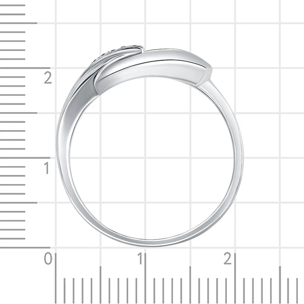 Кольцо с цирконием из серебра 925 пробы 4