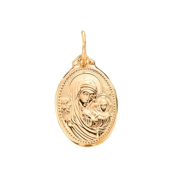 Икона Казанская из красного золота 585 пробы 1