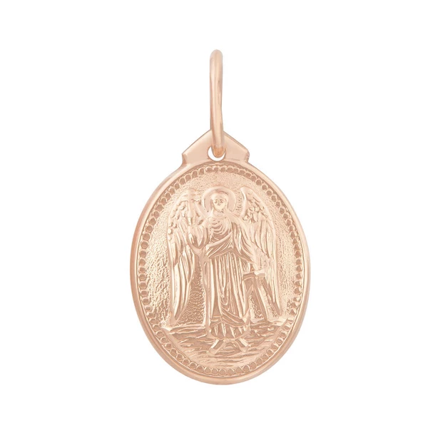 Икона Ангел Хранитель из красного золота 585 пробы 1