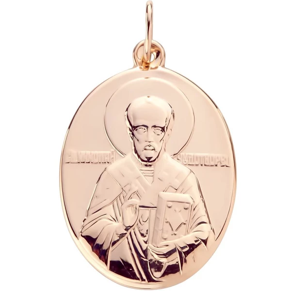 Икона Николай Чудотворец из красного золота 585 пробы 1