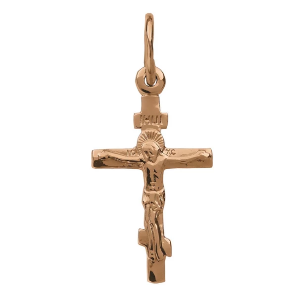 Крестик из красного золота 585 пробы 1
