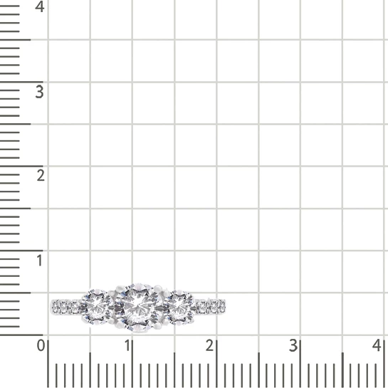 Кольцо с бриллиантами из белого золота 585 пробы 2