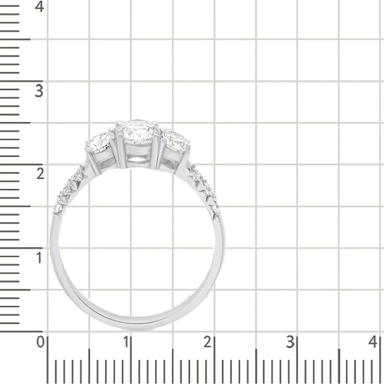Кольцо с бриллиантами из белого золота 585 пробы 3