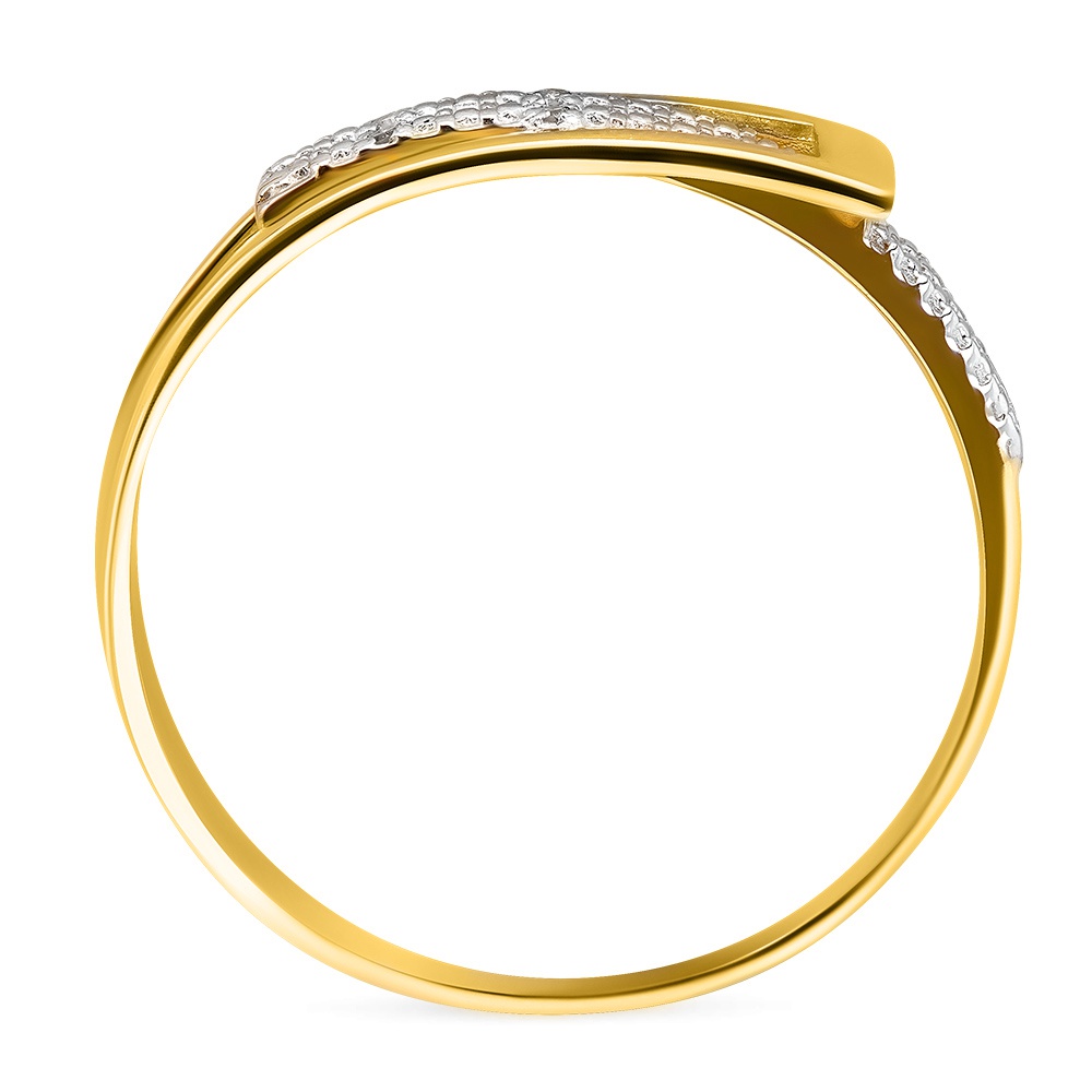 Кольцо с бриллиантами из желтого золота 585 пробы